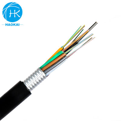 Cable en fibre extérieure GYTA imperméable à l'eau avec renforcement central en fil d'acier unique