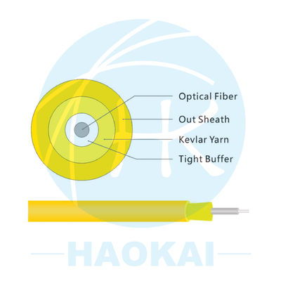 LSZH / PVC FTTH câble intérieur 1000m 2000m GJFJBV câble à fibre optique