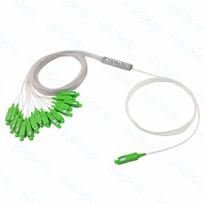 1x2 SC APC Fibre optique PLC Splitter FTTH Mini tube en acier sans connecteur