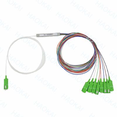 FTTH 1x4 1x8 Fibre PLC Splitter Mini tube en acier avec connecteur SC APC