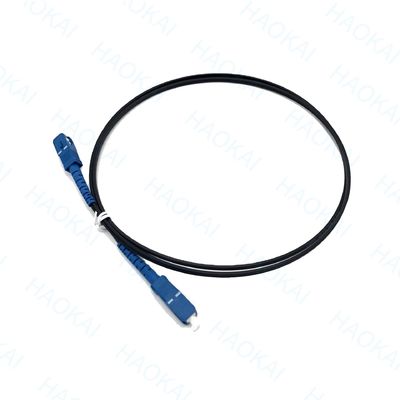 Réseau FTTH câble de patch intérieure câble de fibre SC APC 1 noyau FRP fil d'acier