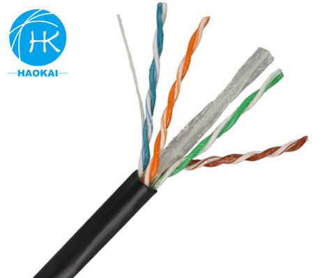 Cable LAN intérieur en cuivre massif UTP CAT6 personnalisé 4 paires 23awg 0,57mm 250MHz