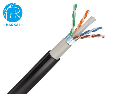 4 paires 23awg FTP CAT6 câble Internet extérieur câble LAN rempli de gelée ou de gel