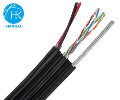 Cable UTP extérieur CAT5E Cable LAN en cuivre pur avec alimentation et messagerie