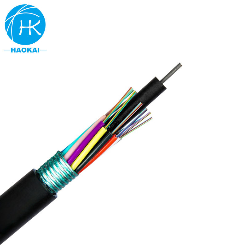 Cable en fibre extérieure GYTS en acier avec un seul fil de fer renforcé au centre