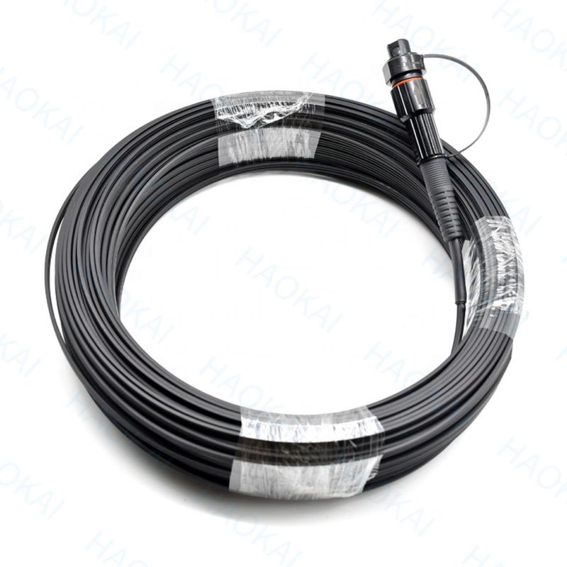 IP68 câble de chute extérieur FTTX Solution connecteur imperméable au câble à fibre optique