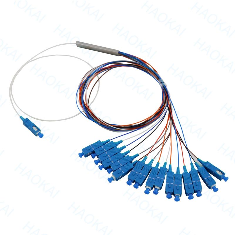 Splitter à fibre optique pour tubes en acier mini FTTH 1x16 PLC Splitter avec connecteur SC UPC
