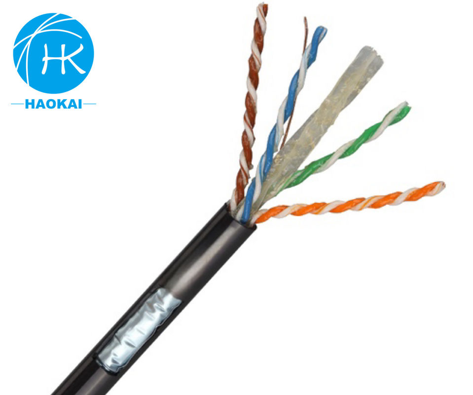 4 paires 23awg FTP CAT6 câble Internet extérieur câble LAN rempli de gelée ou de gel